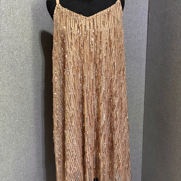 Shimmery Gold Torrid Cocktail Dress - Picture 1 of 2
